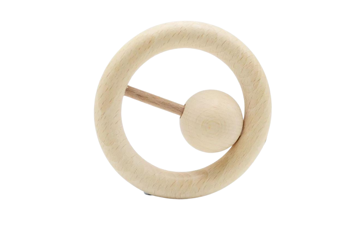 Hochet en bois Clac-Clac beige 2