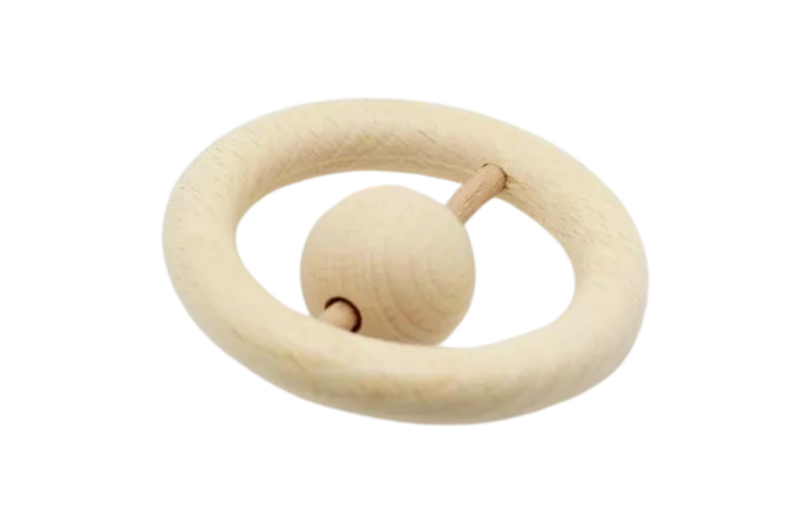 Hochet en bois Clac-Clac beige 1