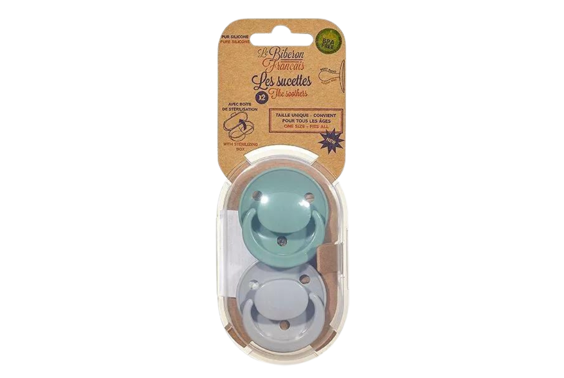 Lot de deux sucettes rondes vert-gris 3