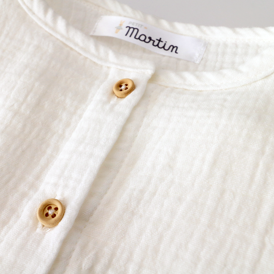 Blouse gaze de coton écru 4