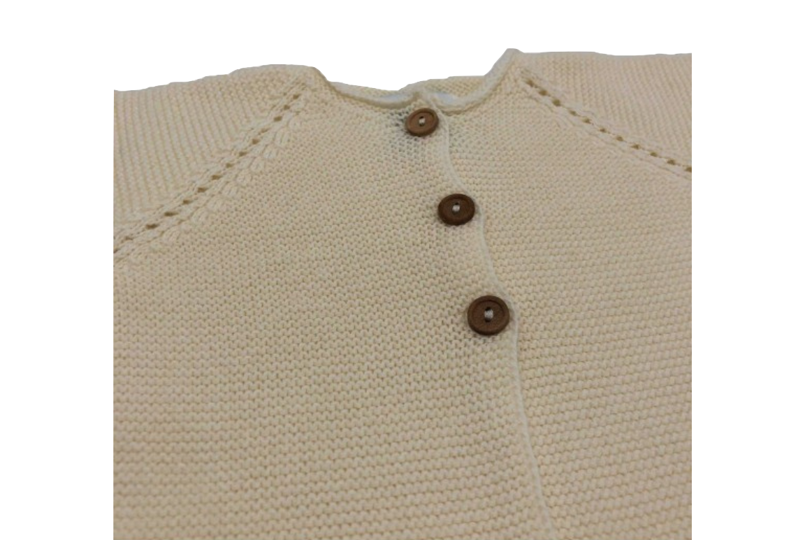 Ensemble de naissance coton écru 4