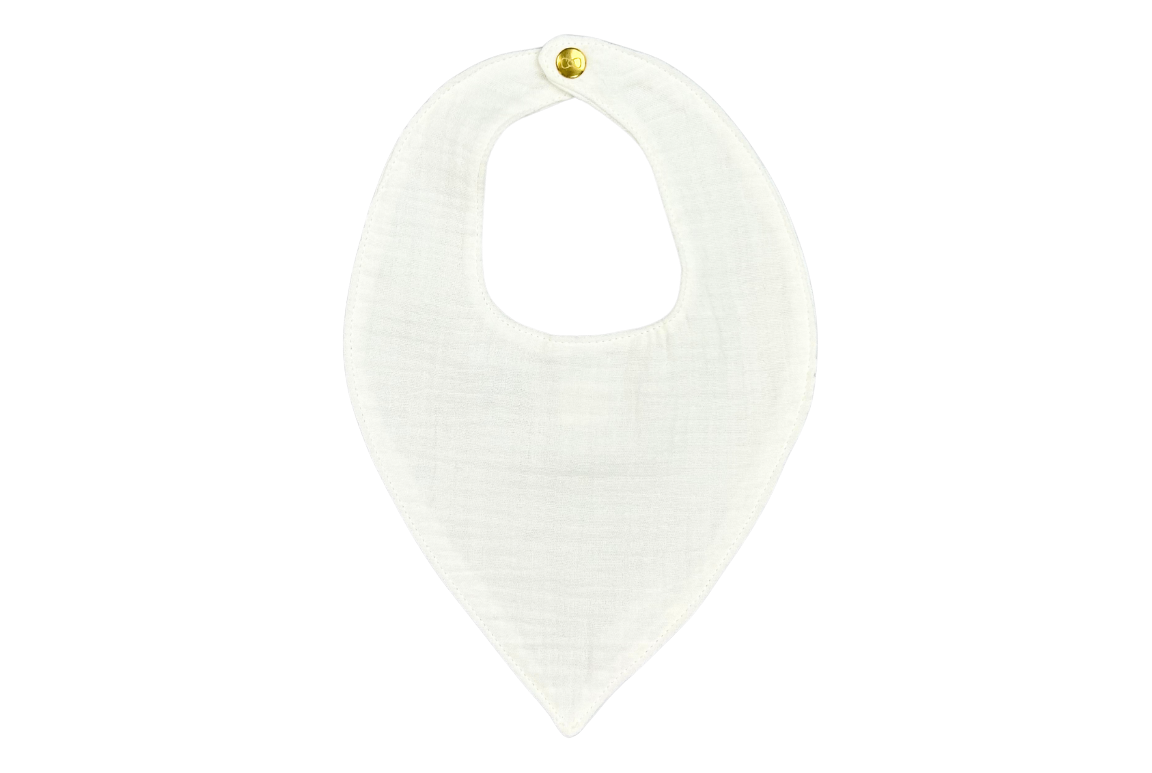 Bavoir bandana blanc cassé