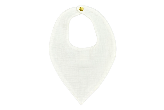 Bavoir bandana blanc cassé