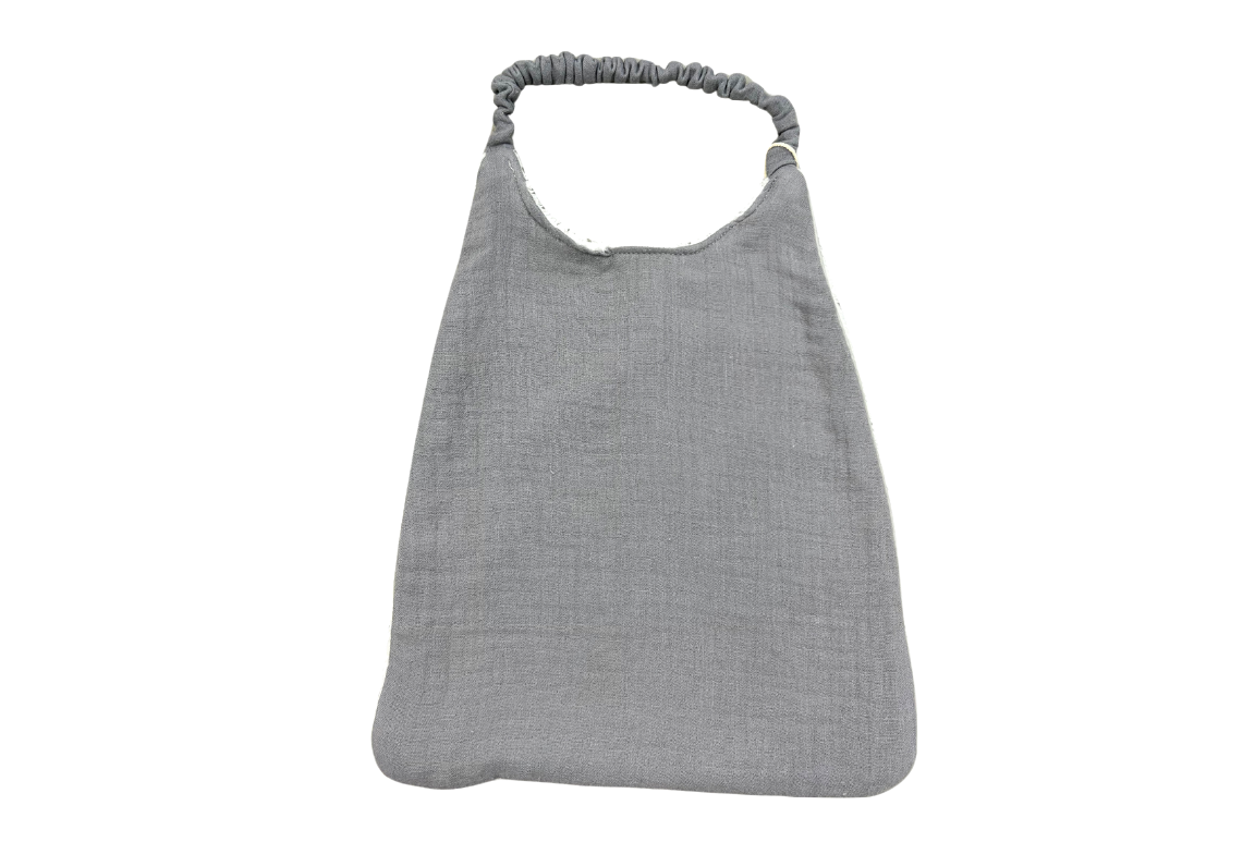 Bavoir élastique gris 1