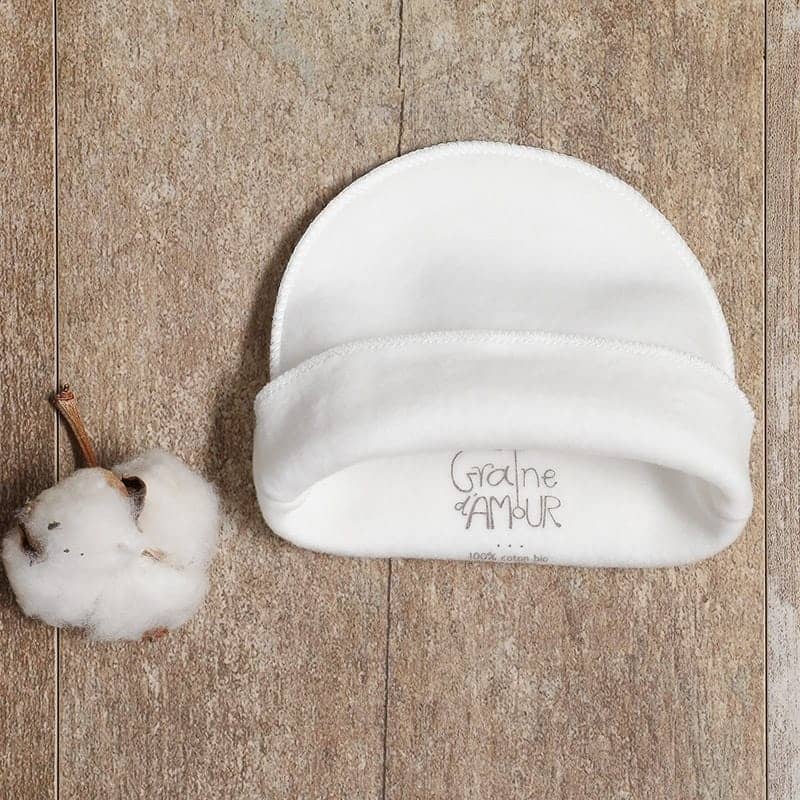 Bonnet naissance en coton bio 2