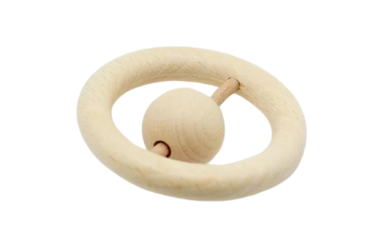 Hochet en bois Clac-Clac beige 1