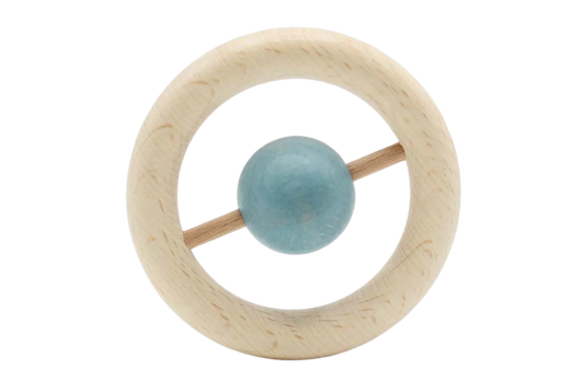 Hochet en bois Clac-Clac bleu 1