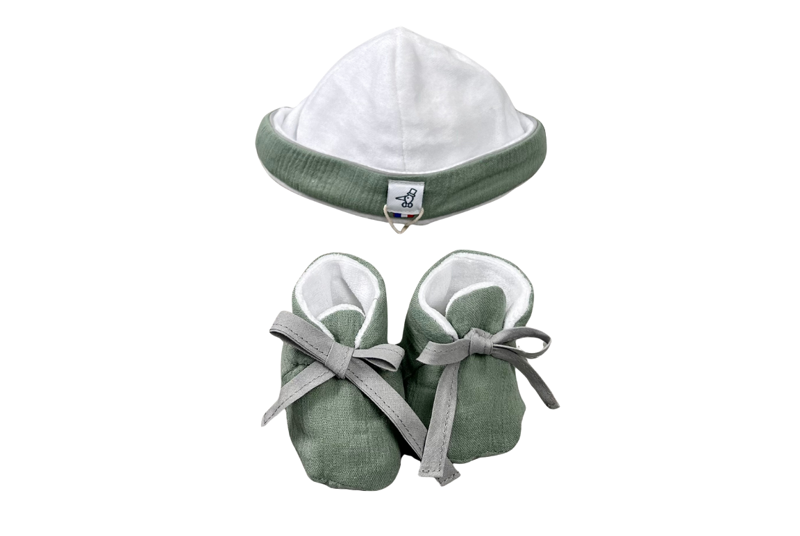 Coffret bonnet + chausson quartz