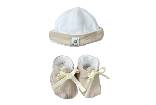 Coffret bonnet + chausson sable