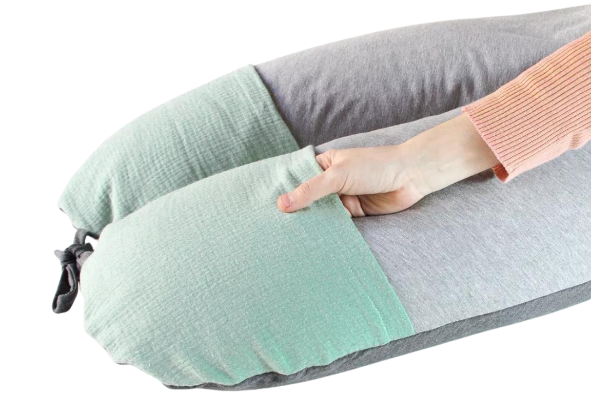 Coussin d'allaitement vert menthe 3