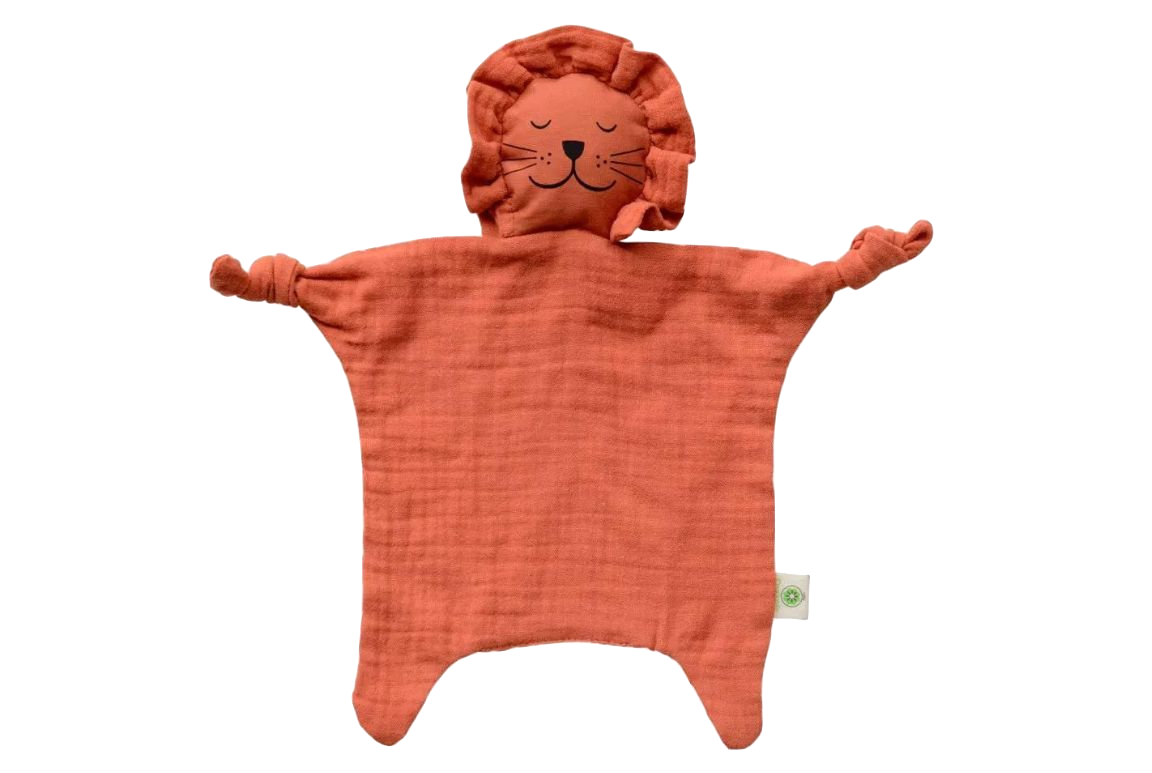 Doudou lion en coton bio 1