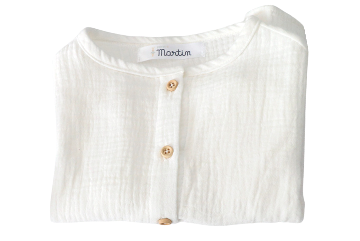 Blouse gaze de coton écru 3