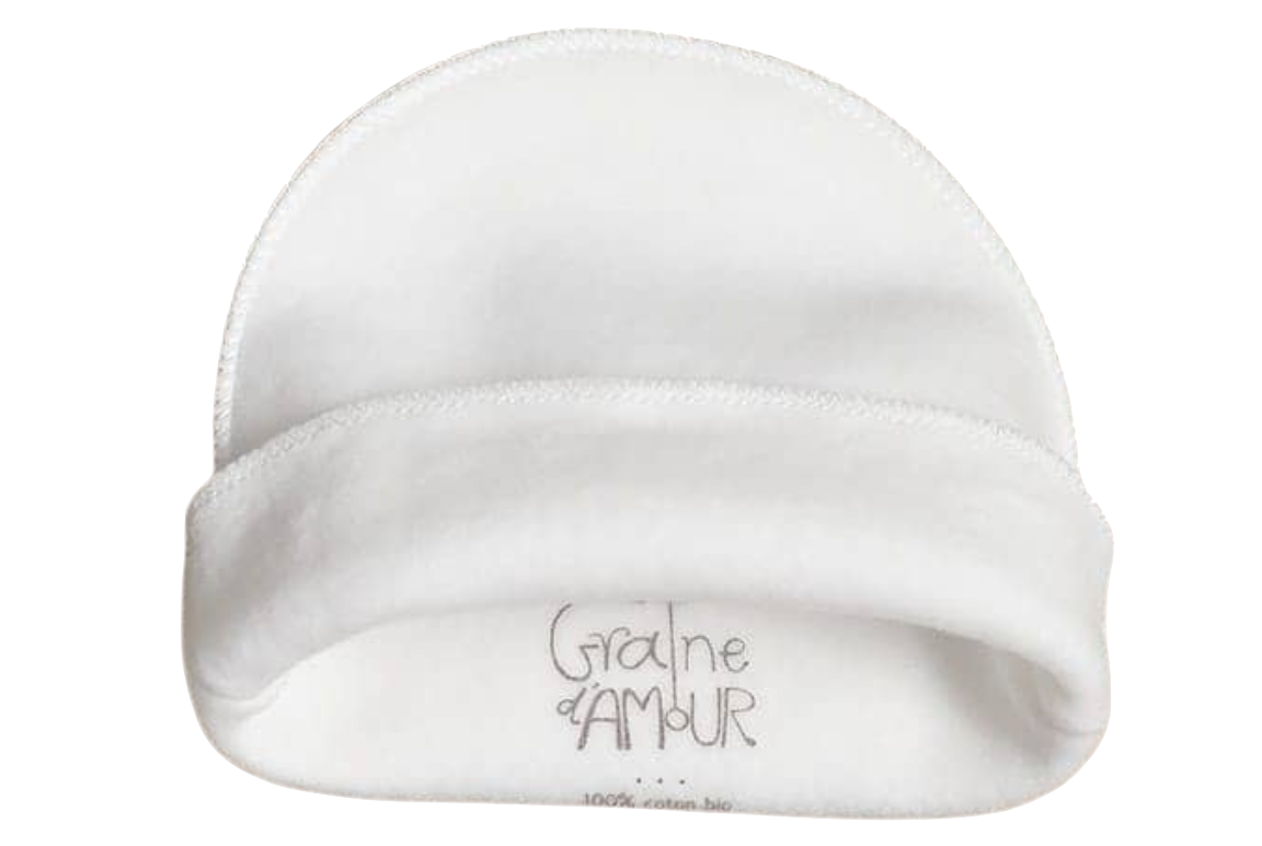 Bonnet naissance en coton bio 1