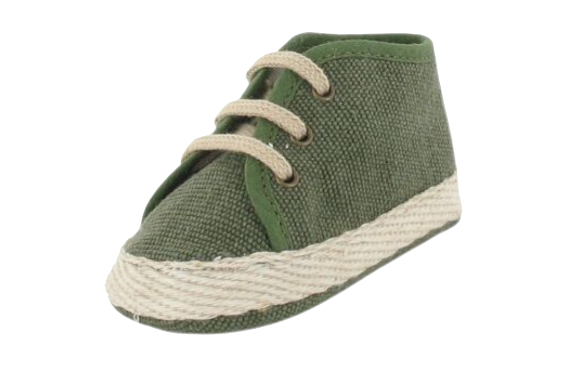 Basket espadrille coton kaki