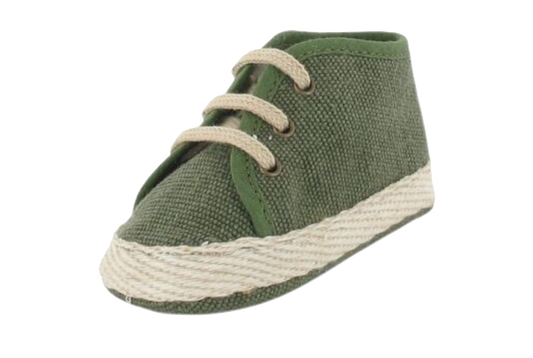 Basket espadrille coton kaki